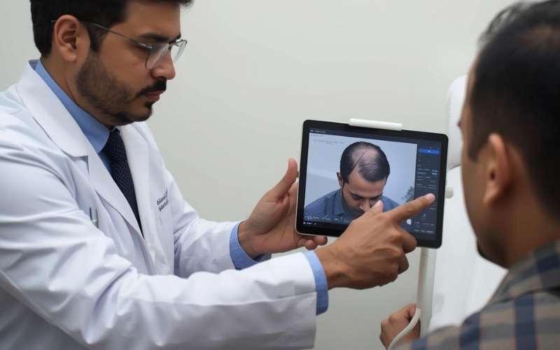 Hair and scalp assessment to choose between PRP and GFC therapies